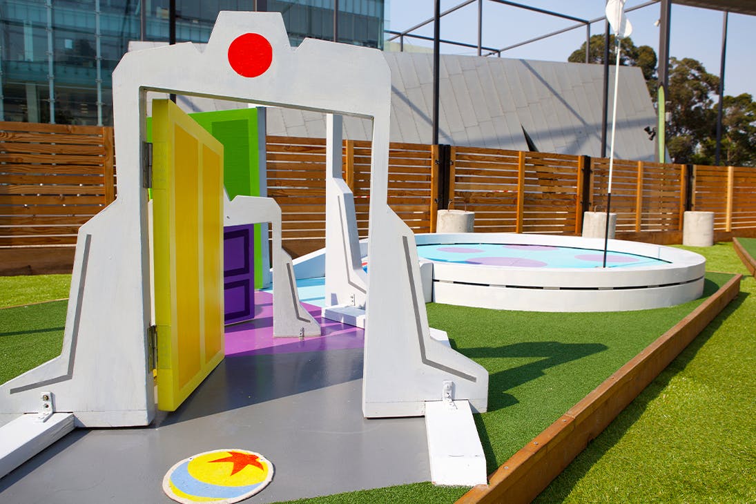 a buzz lightyear mini golf course